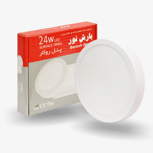 پنل LED روکار دایرهای 12 وات بارش نور