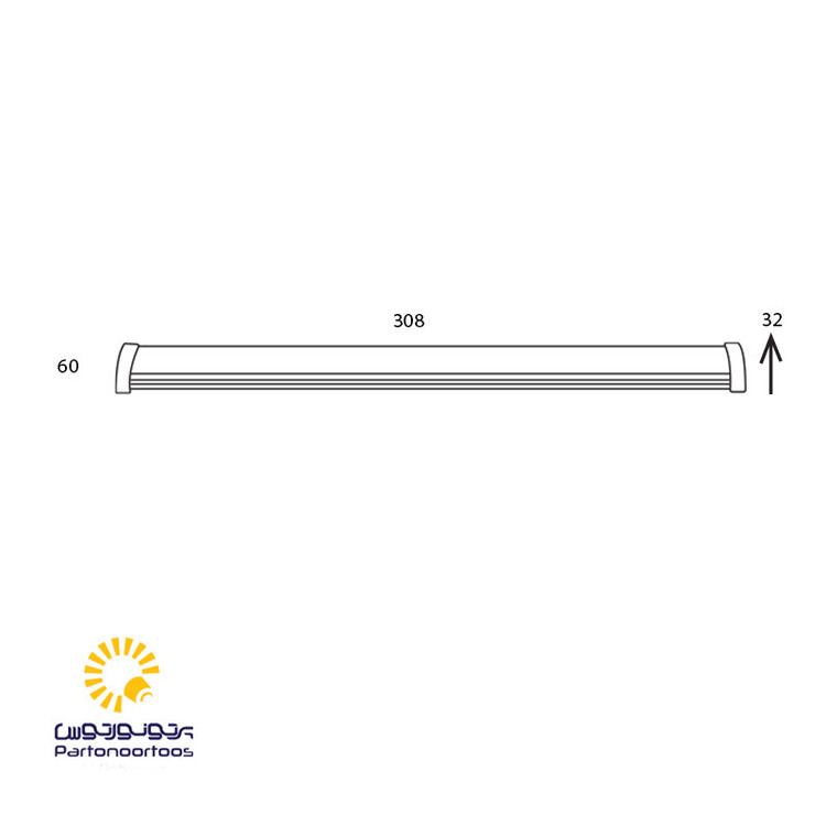 چراغ خطی 30 وات پرتو نور توس (ویان)